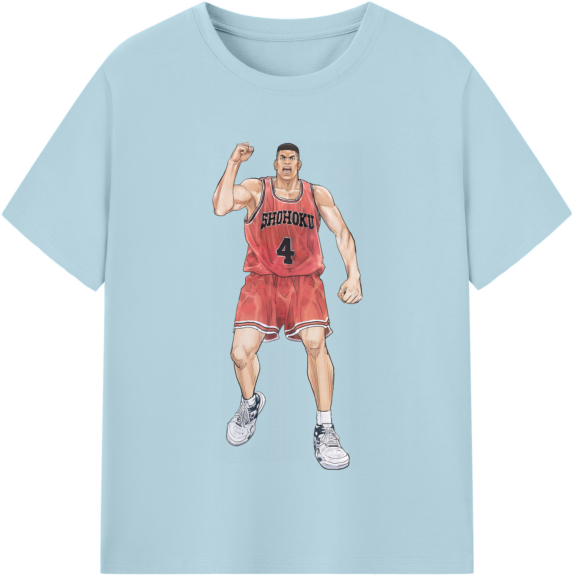 SLAM DUNK／スラムダンク 綿100％半袖Tシャツ（フロントプリント）